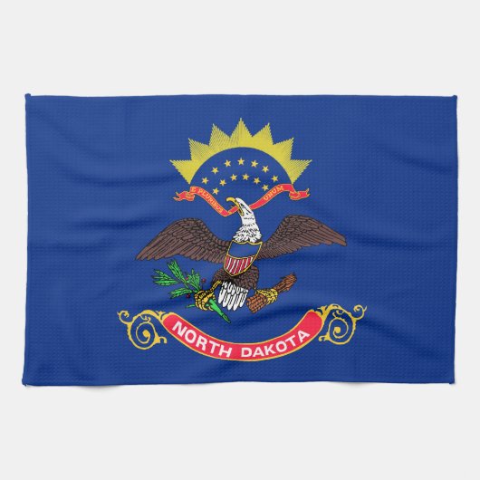 Vlag van North Dakota Theedoek (Horizontaal)