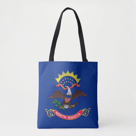 Vlag van North Dakota Tote Bag (Voorkant)