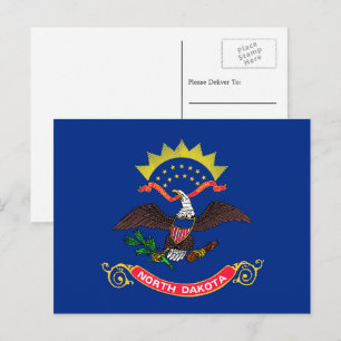 Vlag van North Dakotan, vlag van North Dakota Briefkaart