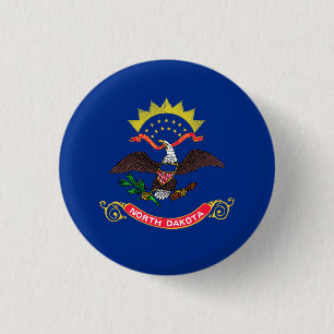 Vlag van North Dakotan, vlag van North Dakota Ronde Button 3,2 Cm
