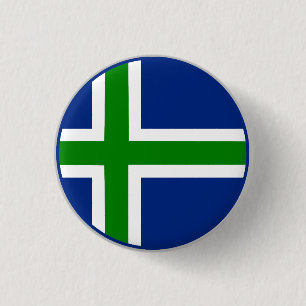 Vlag van North Uist Ronde Button 3,2 Cm