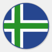 Vlag van North Uist Ronde Sticker (Voorkant)