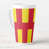 Vlag van Northumberland Latte Mok (Linkerhoek)