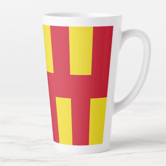 Vlag van Northumberland Latte Mok (Rechts)