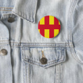 Vlag van Northumberland Ronde Button 5,7 Cm (In situ)