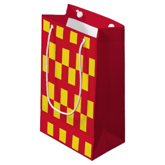 Vlag van Northumberland Small Gift Bag Klein Cadeauzakje (Voorkant Gekanteld)