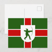 Vlag van Nottinghamshire Briefkaart (Voorkant / Achterkant)