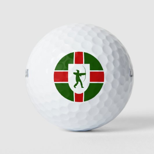 Vlag van Nottinghamshire Golfballen (Voorkant)
