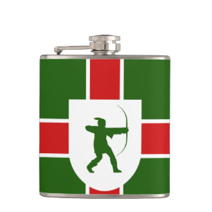 Vlag van Nottinghamshire Hip Flask Heupfles