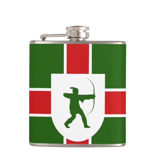 Vlag van Nottinghamshire Hip Flask Heupfles (Voorkant)
