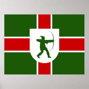 Vlag van Nottinghamshire Poster