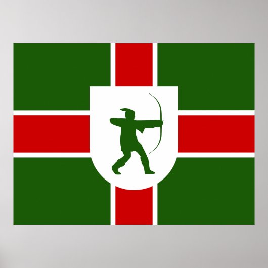 Vlag van Nottinghamshire Poster (Voorkant)