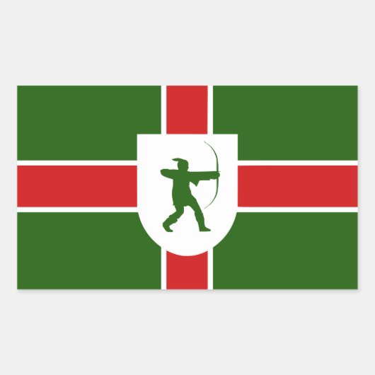 Vlag van Nottinghamshire rechthoekige sticker (Voorkant)