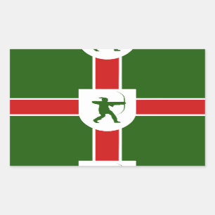 Vlag van Nottinghamshire rechthoekige sticker