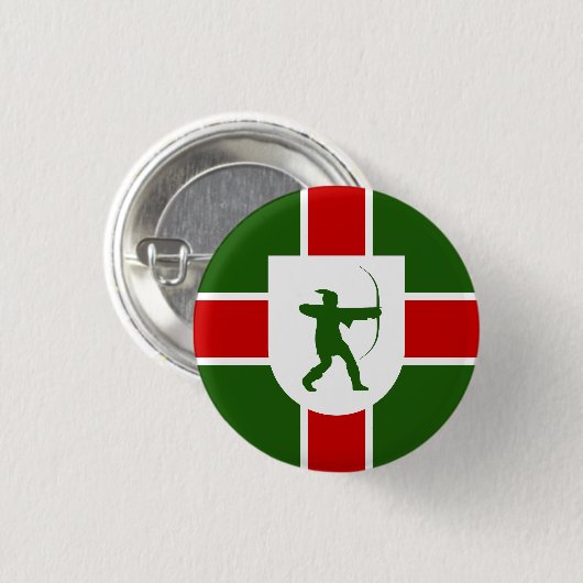 Vlag van Nottinghamshire Ronde Button 3,2 Cm (Voorkant /achterkant)