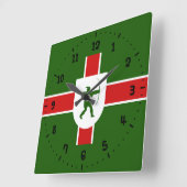 Vlag van Nottinghamshire Square Wall Clock Vierkante Klok (Hoek)