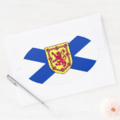 Vlag van Nova Scotia, Canada Ovale Sticker (Envelop)