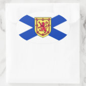 Vlag van Nova Scotia, Canada Ovale Sticker (Tas)