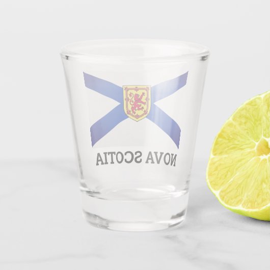 Vlag van Nova Scotia, Canada Shot Glas (Achterkant)