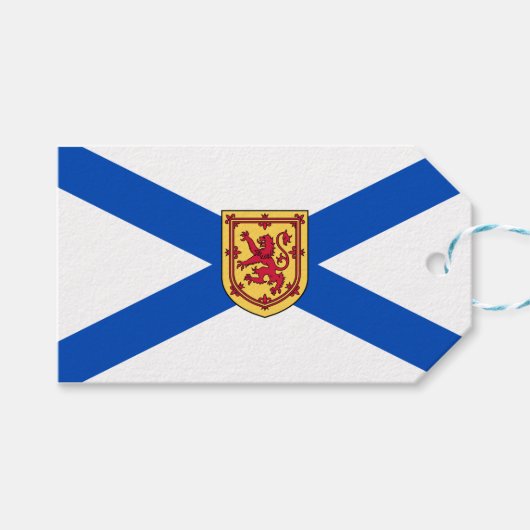 Vlag van Nova Scotia (Canadese provincie) Cadeaulabel (Voorkant (Horizontaal))
