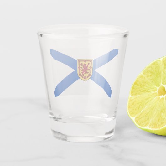 Vlag van Nova Scotia (Canadese provincie) Shot Glas (Achterkant)