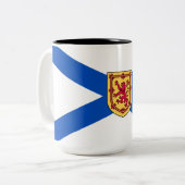 Vlag van Nova Scotia (Canadese provincie) Tweekleurige Koffiemok (Voorkant links)