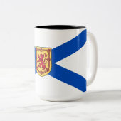 Vlag van Nova Scotia (Canadese provincie) Tweekleurige Koffiemok (Voorkant rechts)