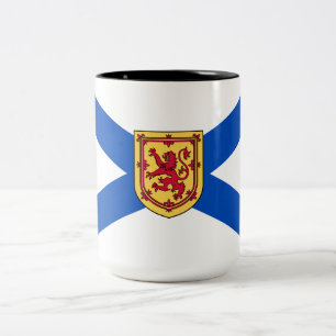 Vlag van Nova Scotia (Canadese provincie) Tweekleurige Koffiemok