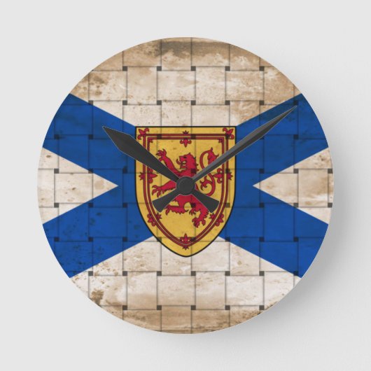 Vlag van Nova Scotia Ronde Klok (Voorkant)