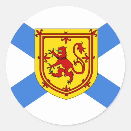 Vlag van Nova Scotia Ronde Sticker (Voorkant)