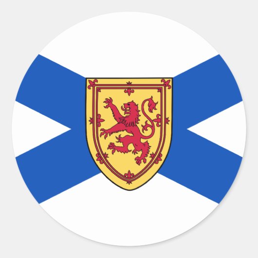vlag van Nova Scotia Ronde Sticker (Voorkant)
