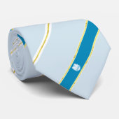 vlag van Novi Sad stripes Stropdas (Opgerold)