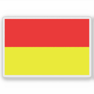Vlag van Nový Bor, Tsjechië Sticker