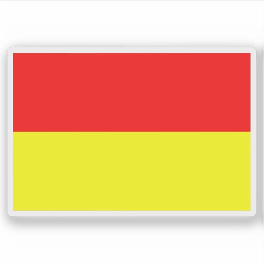 Vlag van Nový Bor, Tsjechië Sticker (Voorkant)
