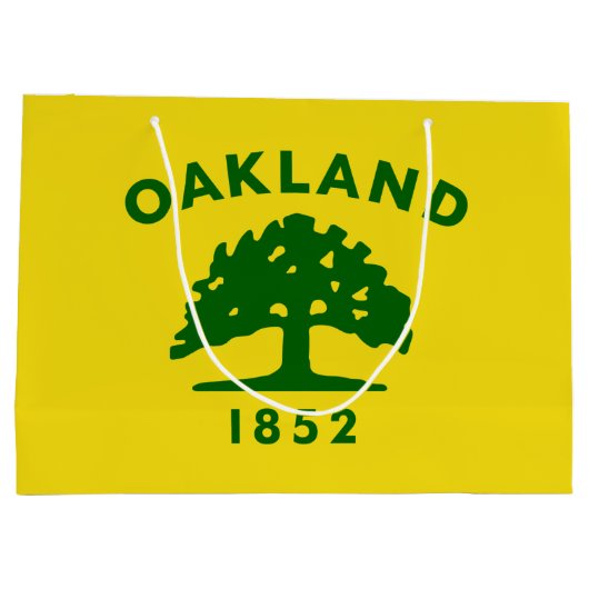 Vlag van Oakland, Californië Groot Cadeauzakje (Achterkant)