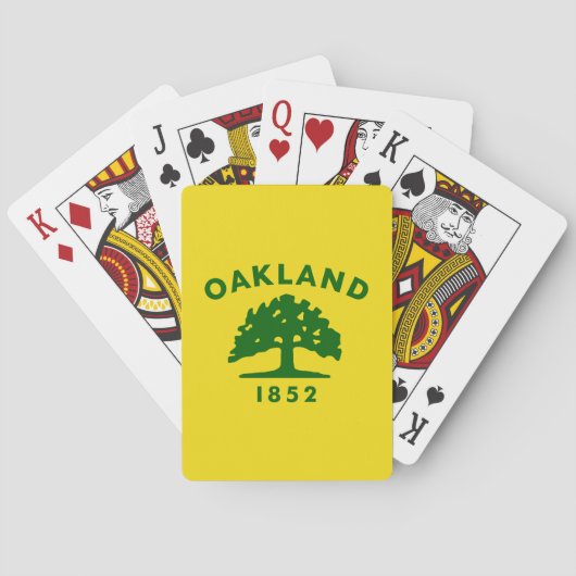 Vlag van Oakland, Californië Pokerkaarten (Achterkant)