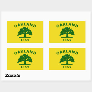 Vlag van Oakland, Californië Rechthoekige Sticker