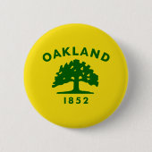 Vlag van Oakland, Californië Ronde Button 5,7 Cm (Voorkant)