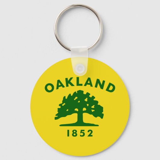 Vlag van Oakland, Californië Sleutelhanger (Voorkant)