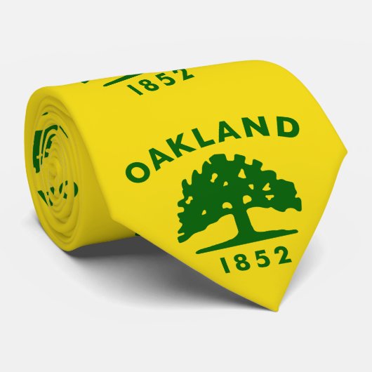 Vlag van Oakland, Californië Stropdas (Opgerold)