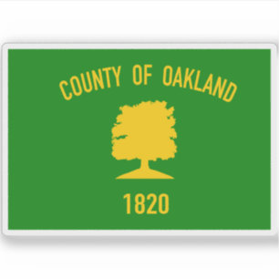 Vlag van Oakland County, Michigan Sticker