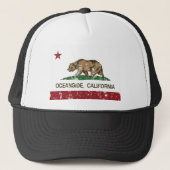 vlag van oceanside california trucker pet (Voorkant)