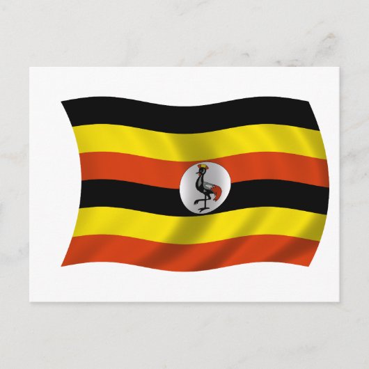 Vlag van Oeganda Briefkaart (Voorkant)
