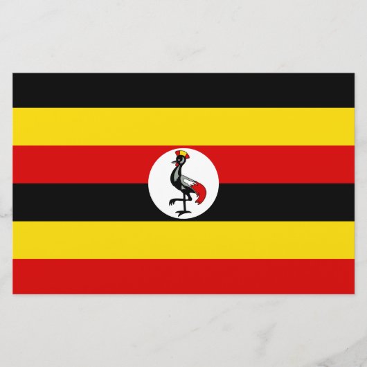 Vlag van Oeganda Briefpapier (Voorkant)