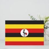 Vlag van Oeganda Briefpapier (Staand voorkant)