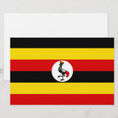 Vlag van Oeganda Briefpapier (Voorkant / Achterkant)