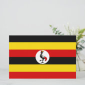 Vlag van Oeganda Briefpapier (Staand voorkant)