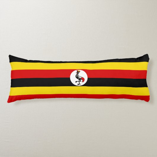 Vlag van Oeganda Lichaamskussen (Voorkant)