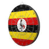 Vlag van Oeganda (Oeganda) Dartbord (Voorkant Rechts)
