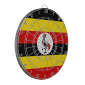 Vlag van Oeganda (Oeganda) Dartbord (Voorkant Links)